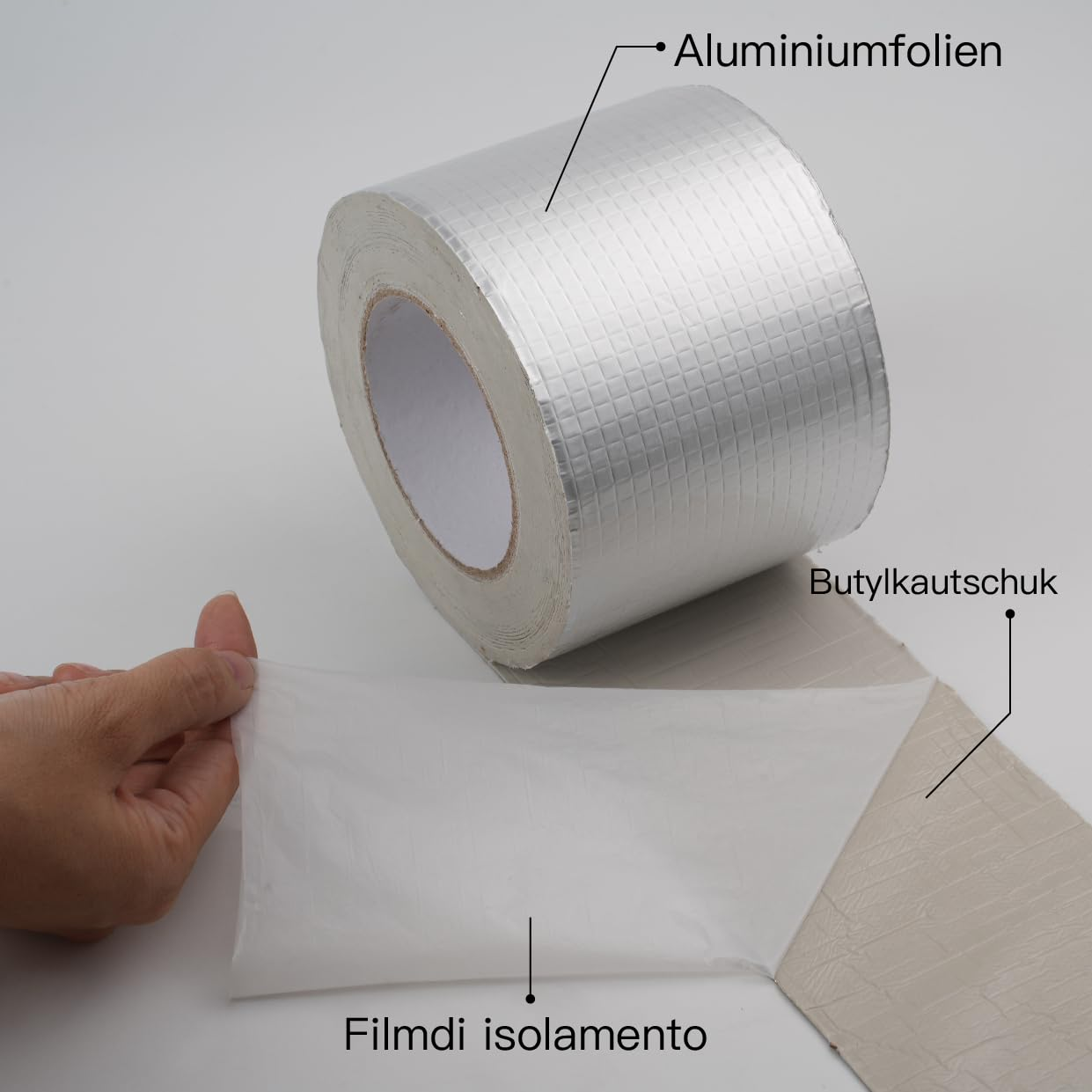 PACK OF 2 Water Proof Butyl Rubber Aluminum Foil Tape