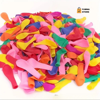 Mixed Color Water Balloons – Red, Blue, Green, Yellow & Pink | Small Latex Round Balloons for Kids & Adults Outdoor Party Games, Weddings & Summer Fun