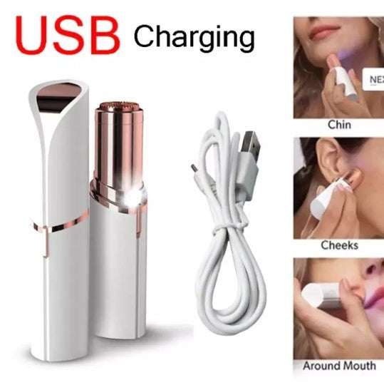 Original Facial Hair Remover Machine – Cell Operated Razor (Rechargeable Alternative Available) in Lipstick Shape – Finishing Touch Epilator for Upper Lips & Eyebrows