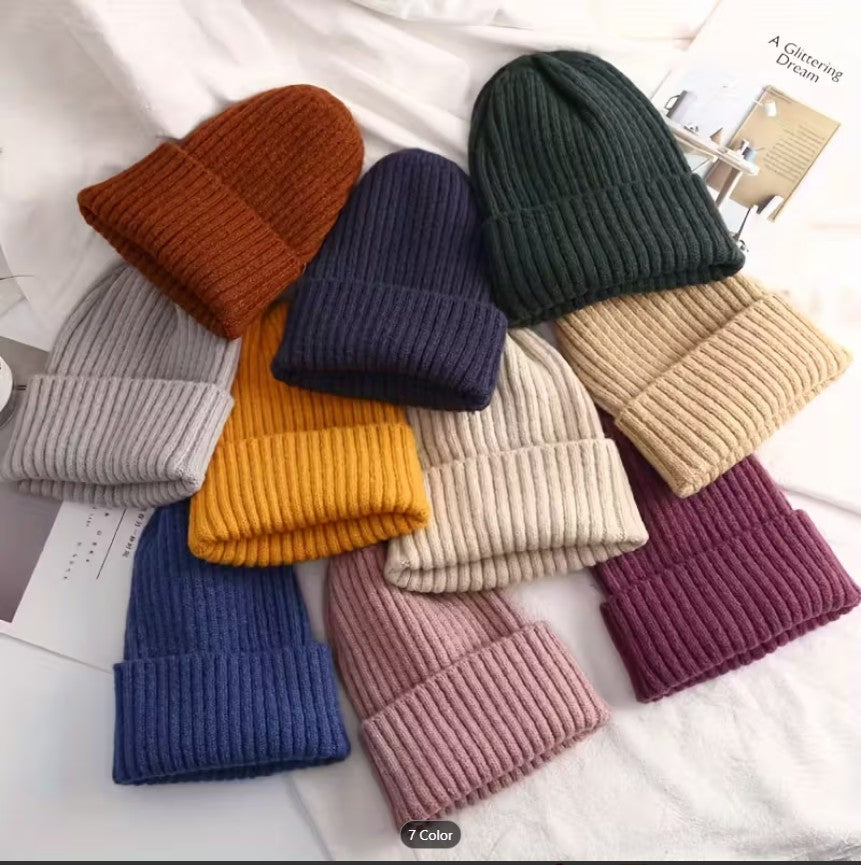 Cozy Knitted Beanie for Unisex Teens & Babies – Soft, Warm Winter Hat