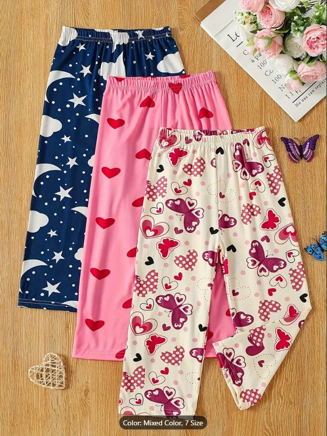 Pack of 4 Kids Casual Winter Pajamas – Multicolor Warm Pajama Pants for Newborn & Baby | Cozy Flame-Retardant Fabric, Elastic Waist & Machine Washable