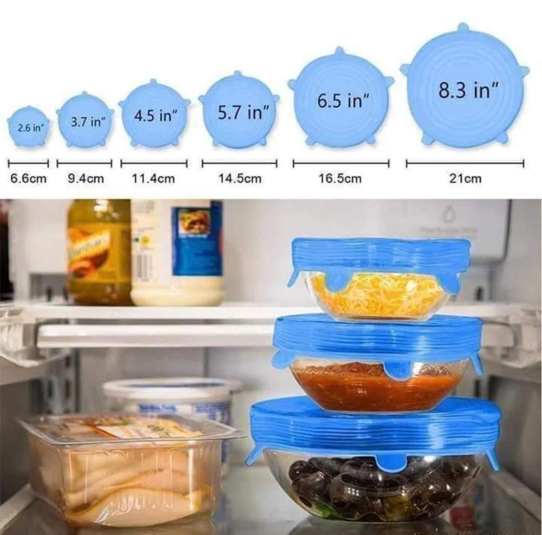 Kitchen Reusable Silicone Stretch Seal Lid Preservation Vacuum Food Storage Bowl Cover