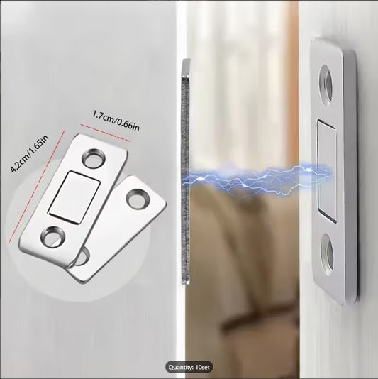 Heavy-Duty Stainless Steel Magnetic Cabinet Locks | No-Drill Safety Lock System for Child-Proofing Cabinets, Drawers, Fridge & Cupboards