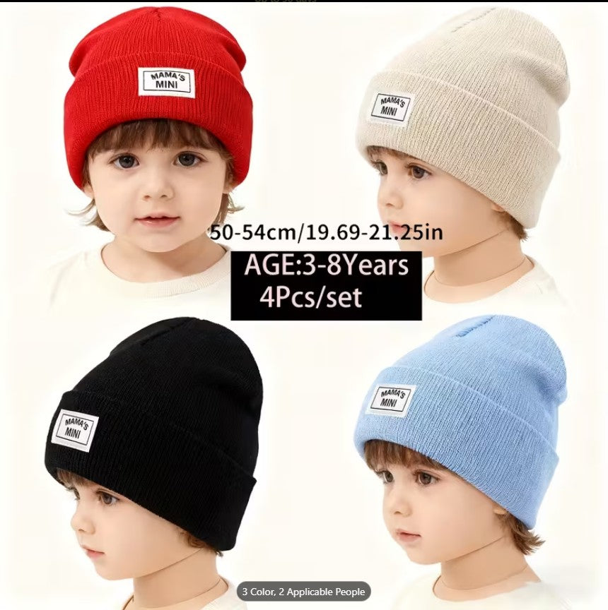Cozy Knitted Beanie for Unisex Teens & Babies – Soft, Warm Winter Hat
