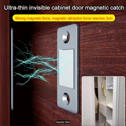 Heavy-Duty Stainless Steel Magnetic Cabinet Locks