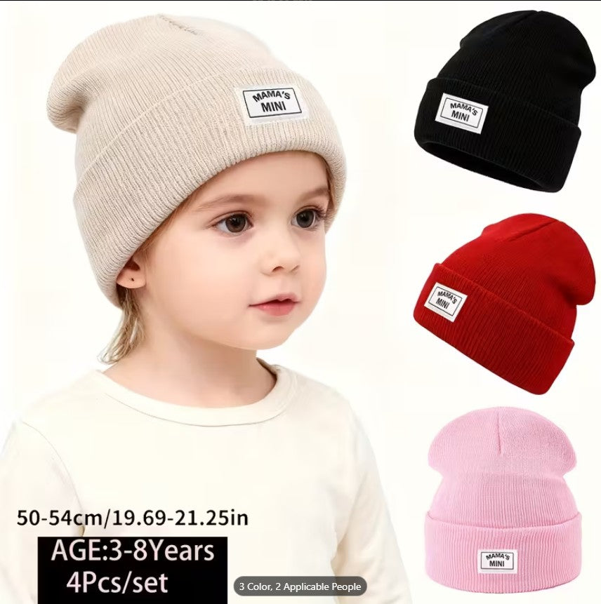 Cozy Knitted Beanie for Unisex Teens & Babies – Soft, Warm Winter Hat