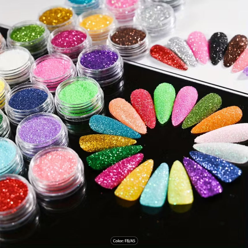 12 Vibrant Metallic Glitter Shades Eyeshadow Palette |