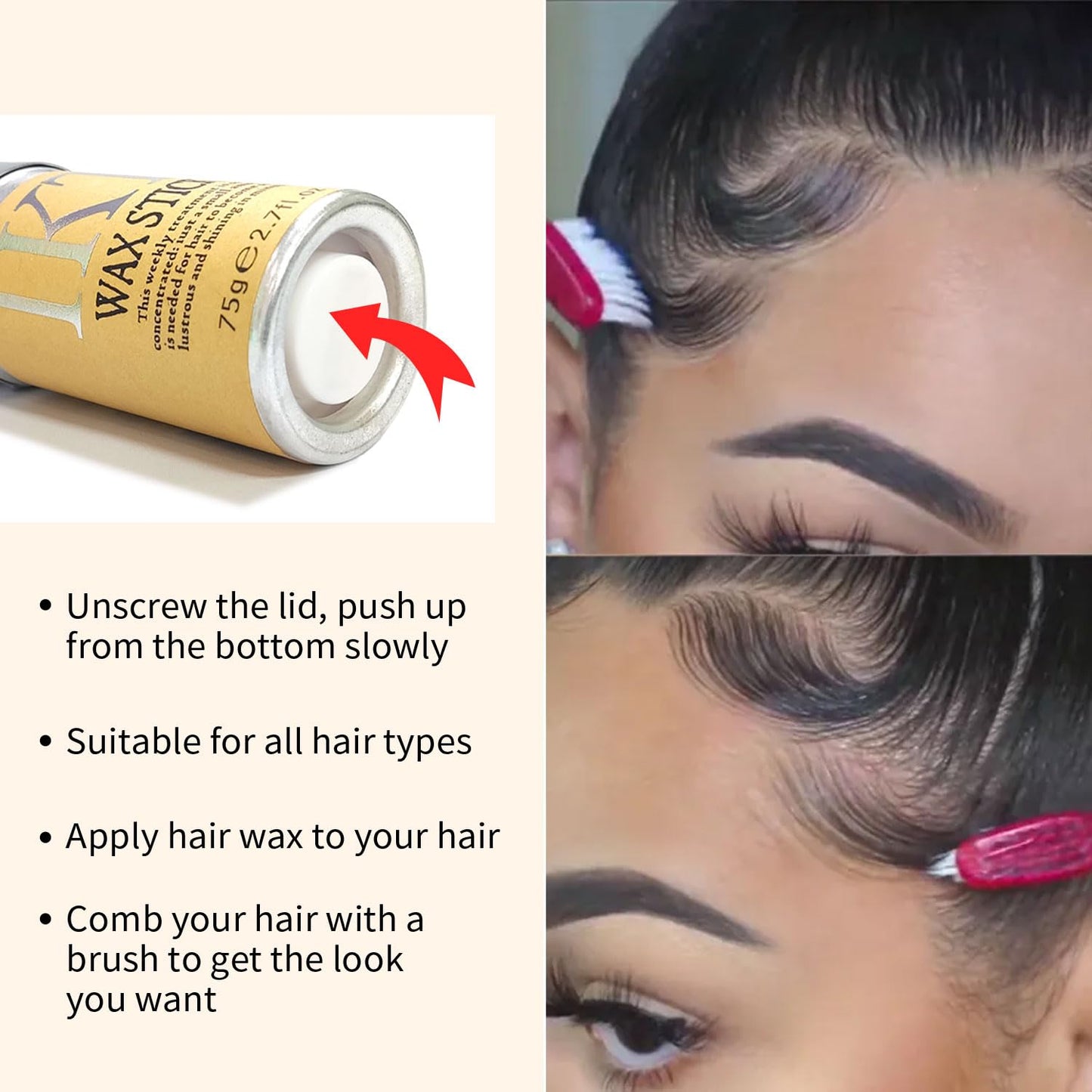 Pack Of 2 IKT Hair Gel Wax Stick | Gel-Based Hair Styling Wax for Women & Kids