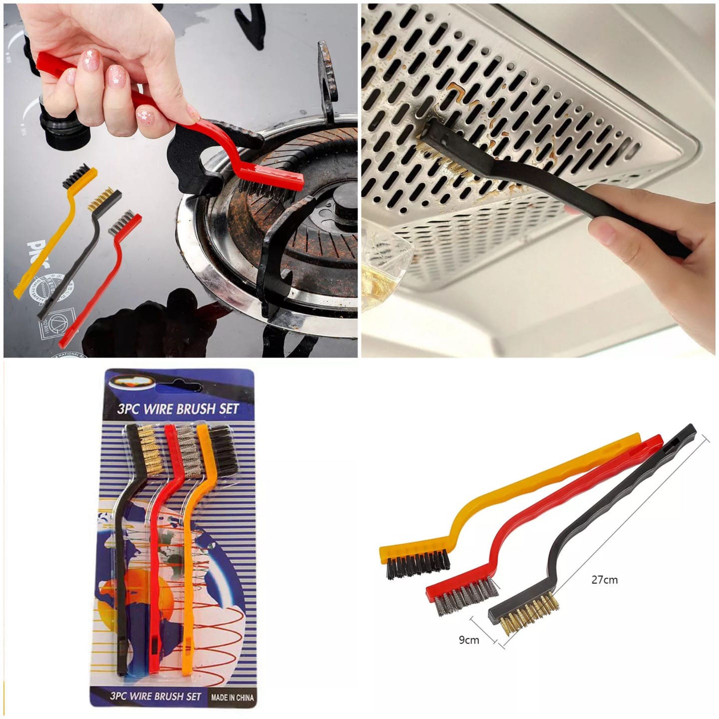 3Pcs Wire Brush Set