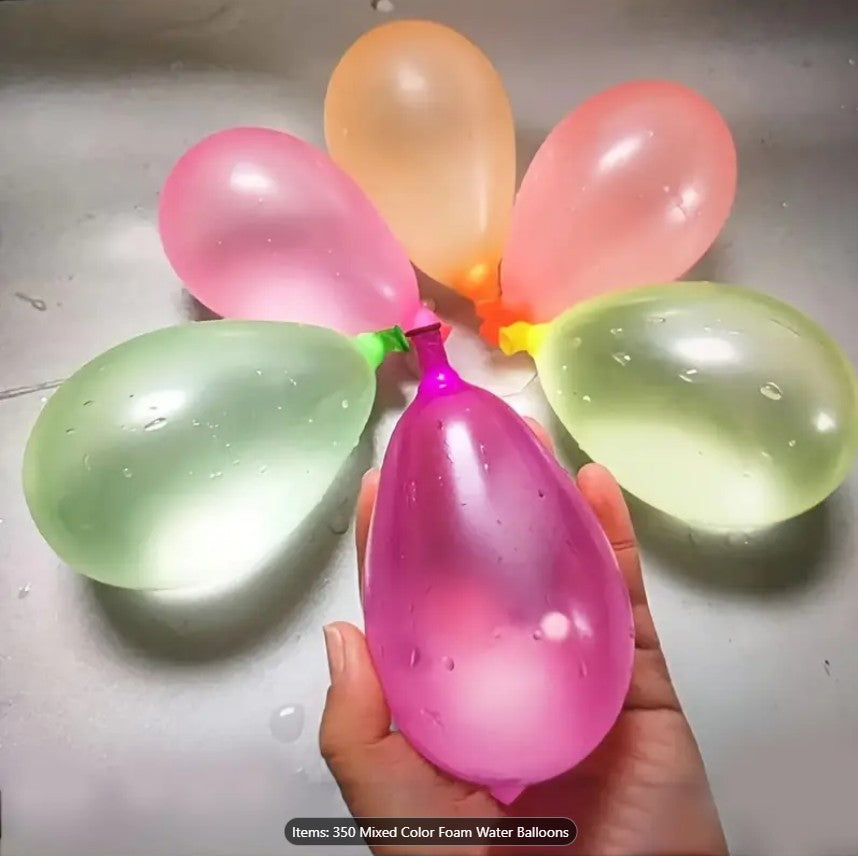 Mixed Color Water Balloons – Red, Blue, Green, Yellow & Pink | Small Latex Round Balloons for Kids & Adults Outdoor Party Games, Weddings & Summer Fun