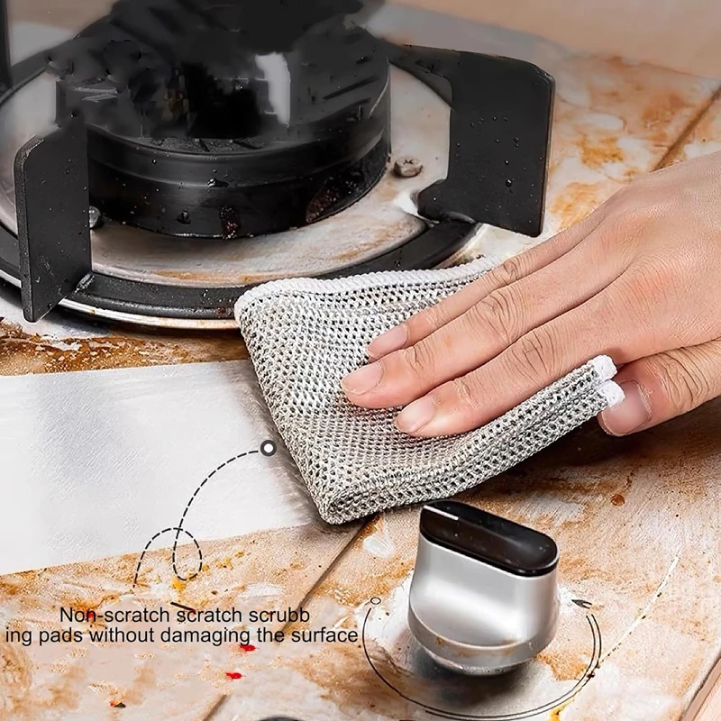 Magic Dishcloth – Metal Wire Cleaning Cloth for Kitchen, Pots & Silver Dish Washing