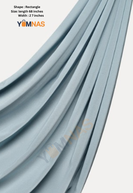 AQUA BLUE Luxury Chiffon Hijab for Women & Girls – Lightweight, Elegant, Non-Slip Georgette Scarf | Free Gift Included