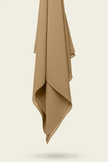CAMEL Luxury Chiffon Hijab for Women & Girls – Lightweight, Elegant, Non-Slip Georgette Scarf | Free Gift Included