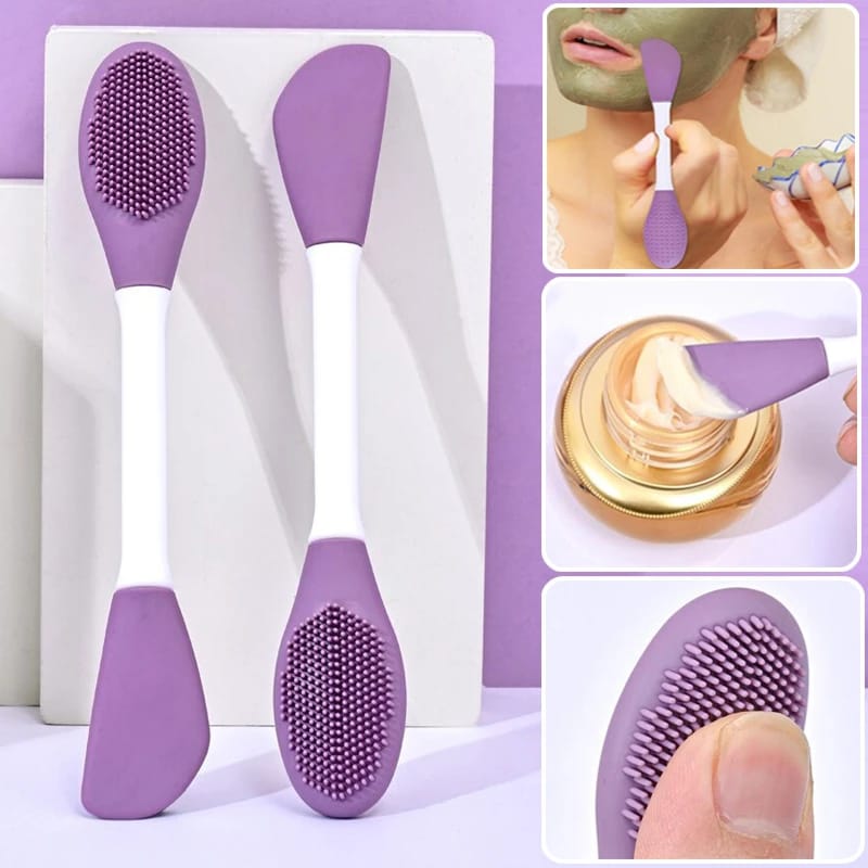 Pack Of 2 Silicone Double Head Mask & Face Wash Brush –