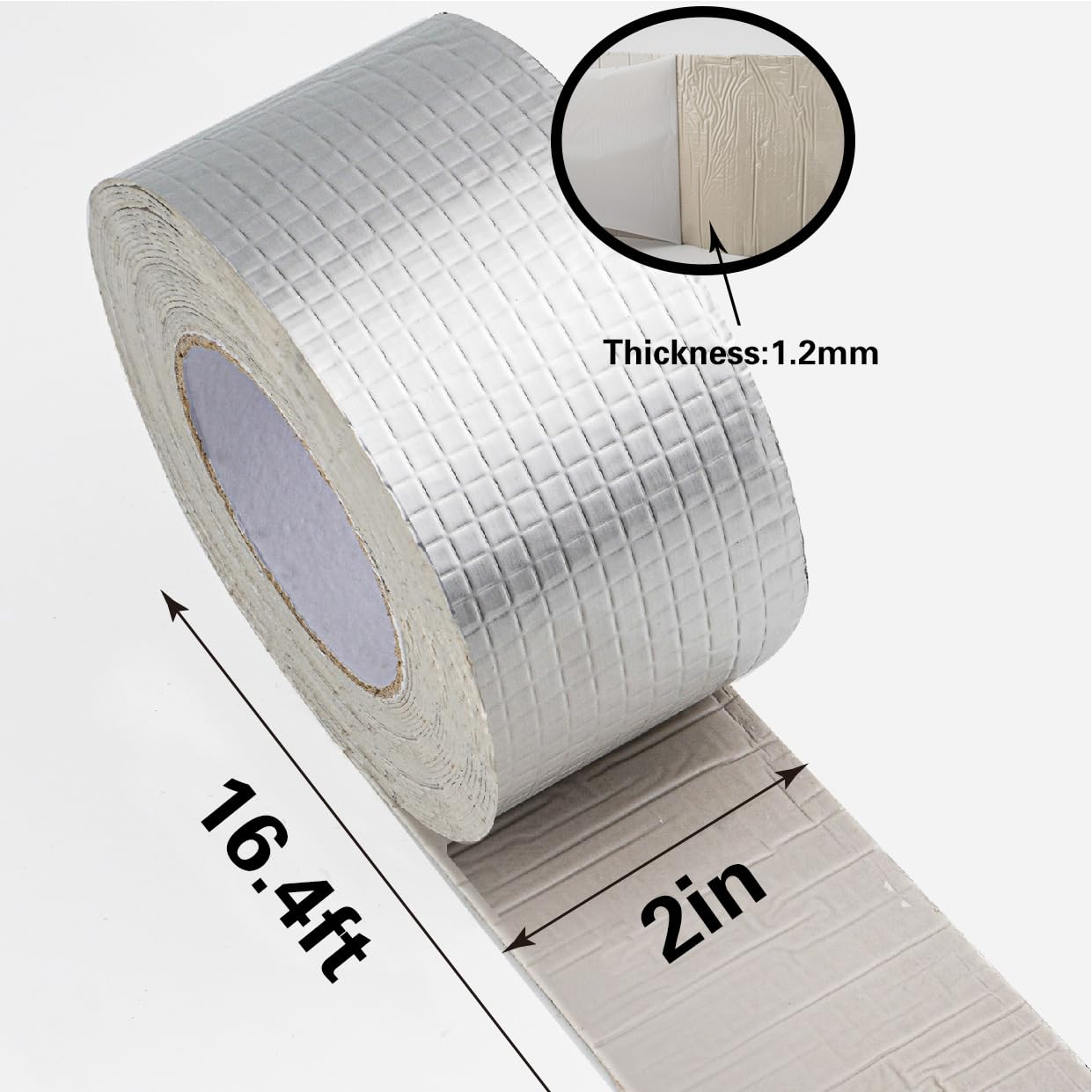 PACK OF 2 Water Proof Butyl Rubber Aluminum Foil Tape