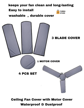 4 PCS set Waterproof & Dustproof Ceiling Fan Covers