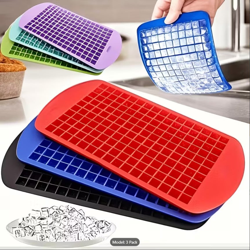 (PACK OF 4) 160 Grids Mini Ice Cube Maker Mold