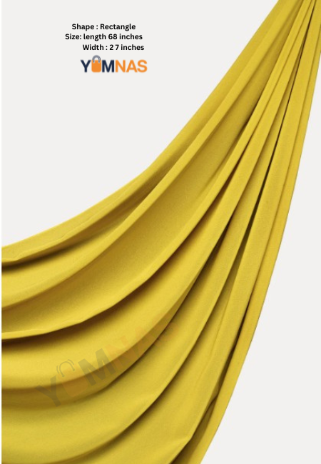 SUNSHINE YELLOW Luxury Chiffon Hijab for Women & Girls – Lightweight, Elegant, Non-Slip Georgette Scarf | Free Gift Included