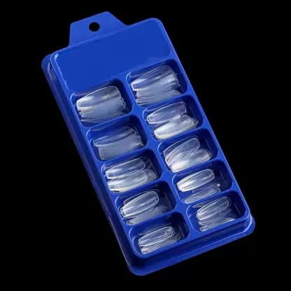 100 pcs Transparent/White Ballerina Fake Nails Coffin/Square/Almond Artificial Nails Medium Size Acrylic Nails for Nail