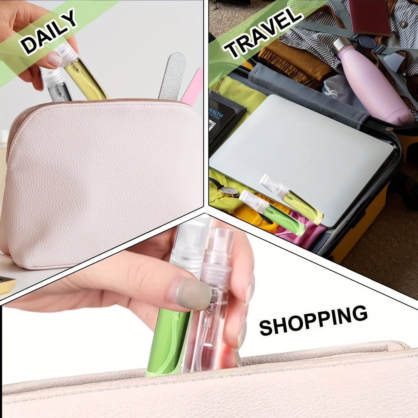 5ml Glass Perfume Spray Bottles – Refillable Travel-Sized Atomizer with PVC-Free Precision Nozzle | Portable Fragrance Container for Perfume, Cologne & Essential Oils | Clear Glass, Sleek Minimalist Design, Compact & Durable