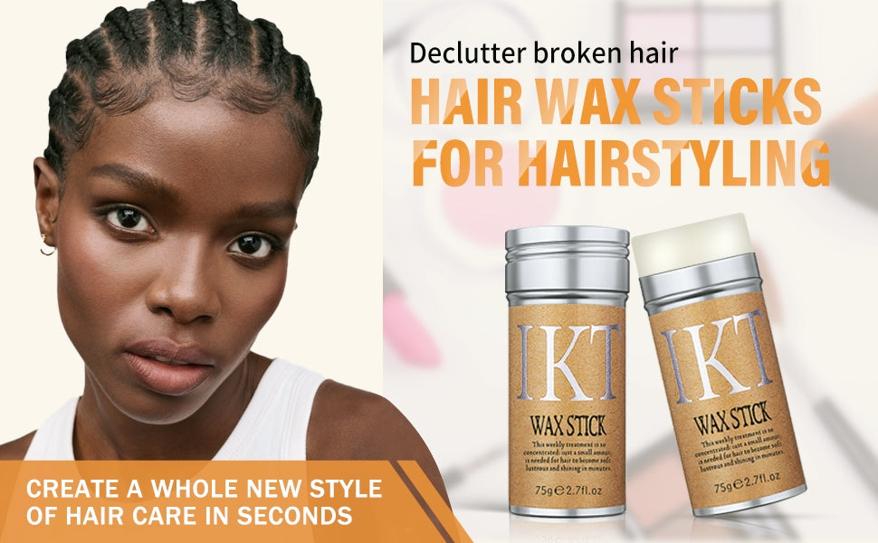 Pack Of 2 IKT Hair Gel Wax Stick | Gel-Based Hair Styling Wax for Women & Kids