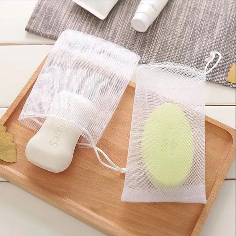 Foaming Soap Mesh Bag – Hangable Shower Soap Pouch for Rich Lather, Gentle Face & Body Cleaning