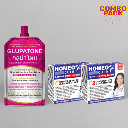 GLUPATONE Extreme Strong Emulsion 50ml With Homeo Cure Beauty Cream