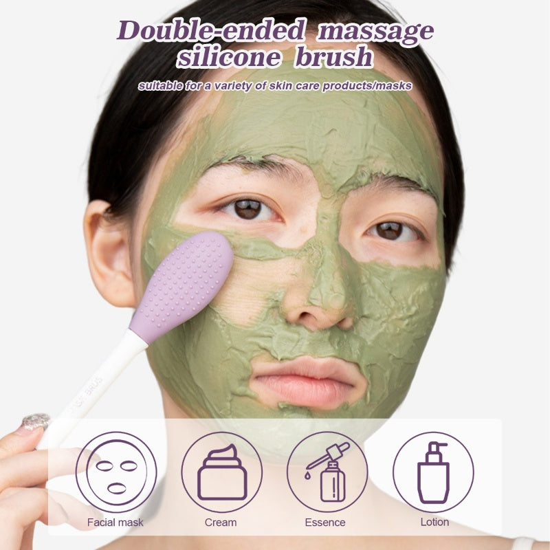 Pack Of 2 Silicone Double Head Mask & Face Wash Brush –