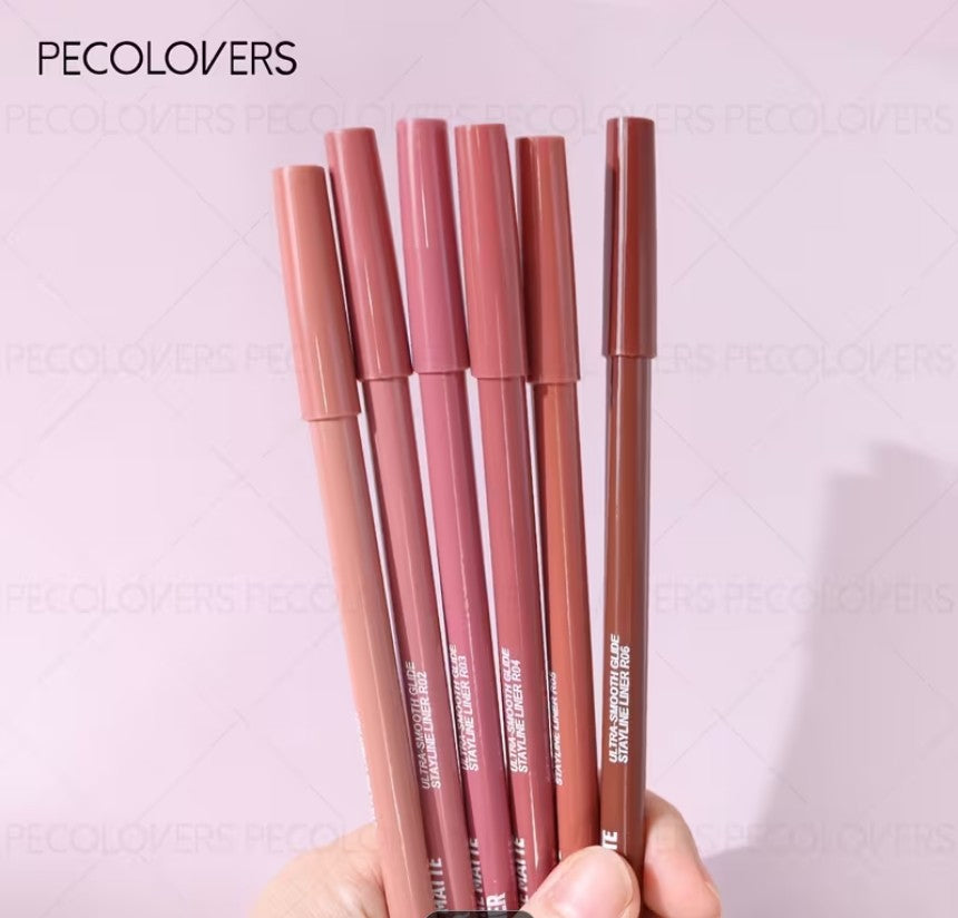 Matte Color Lipstick Pencil Set (12 Vibrant Shades)