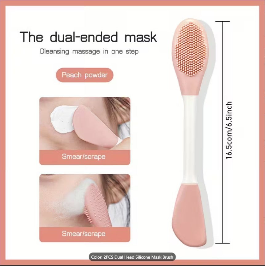 Pack Of 2 Silicone Double Head Mask & Face Wash Brush –
