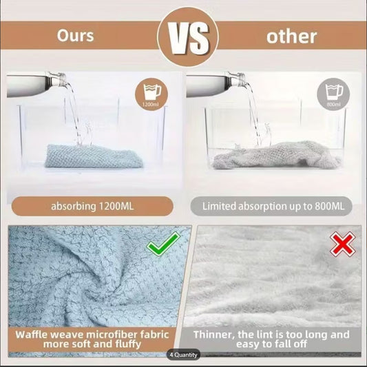 Quick-Dry Microfiber Hair Towel – Ultra Soft Turban Head Wrap for Women