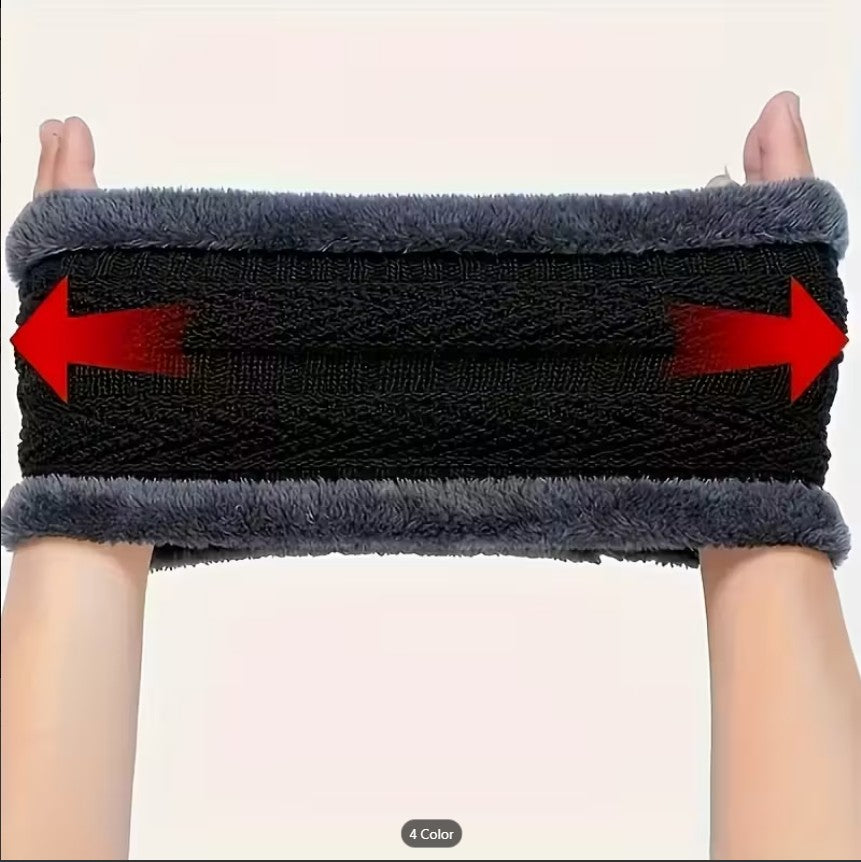 Winter Hat & Scarf Set for Women – High Elasticity, Thickened Warm Knit Beanie