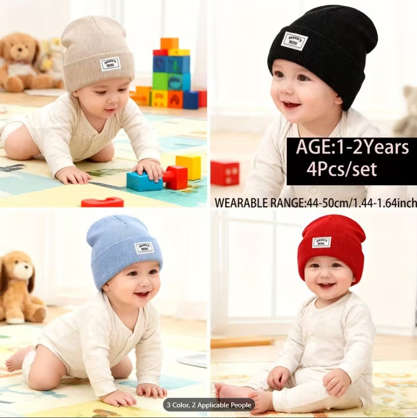 Cozy Knitted Beanie for Unisex Teens & Babies – Soft, Warm Winter Hat