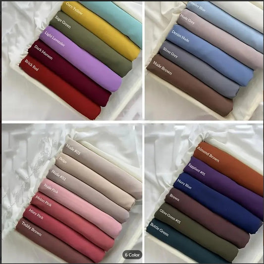 10 Random Luxury Chiffon Hijab for Women & Girls