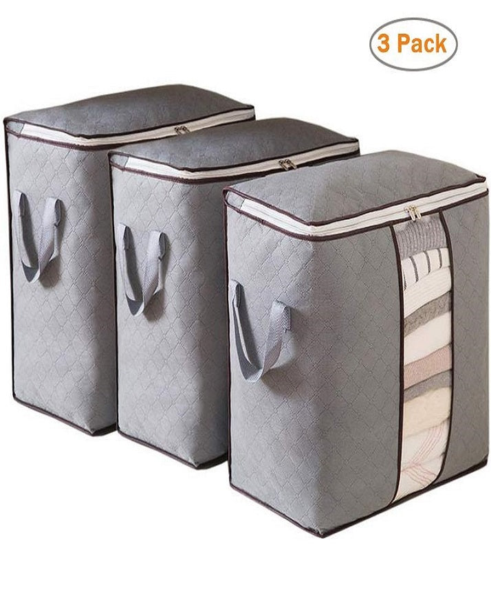 Pack of 3 Foldable Clothes Storage Bag