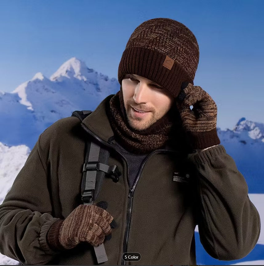 Winter Hat & Scarf Set for Women – High Elasticity, Thickened Warm Knit Beanie