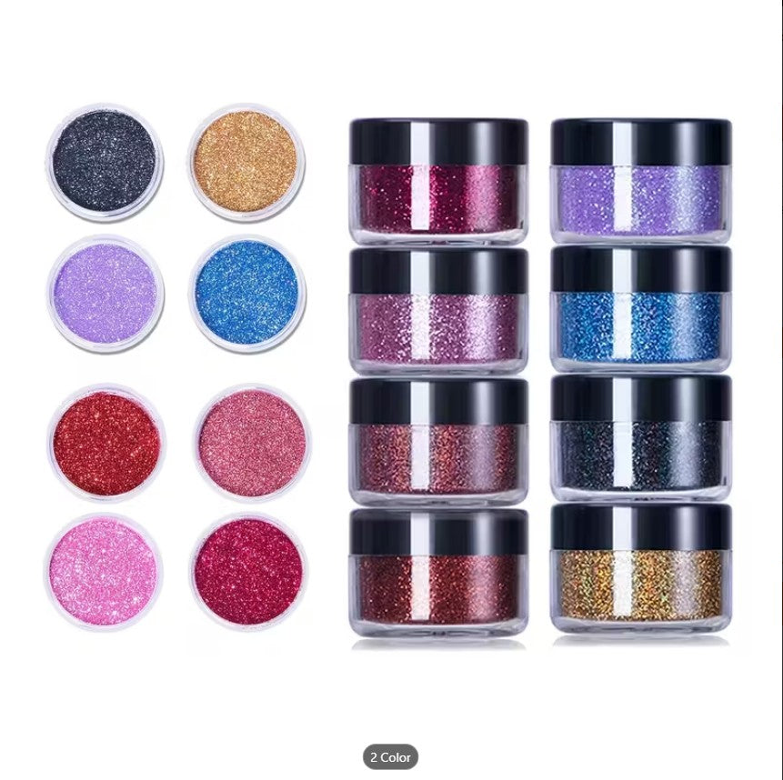 12 Vibrant Metallic Glitter Shades Eyeshadow Palette |