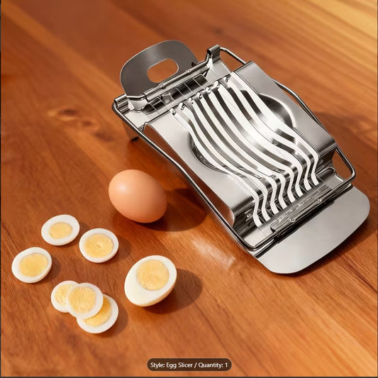 Stainless Steel Egg Slicer – Sharp Wire Cutter for Perfect Egg Slices
