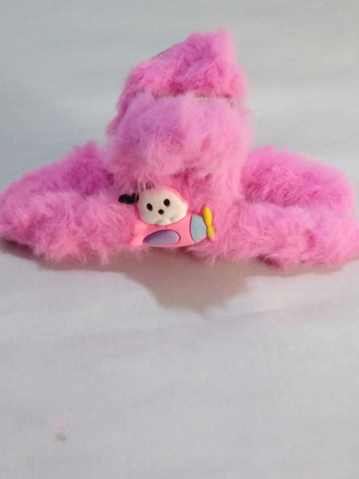 : Cute Plush Furry Hair Claw Clip for Girls – Soft Fur Teddy Bear Hair Catch Clip for Women – Trendy Aesthetic Hair Accessories