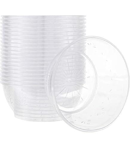 Clear Plastic Disposable Bowls Set | Heavy Duty Reusable Dessert, Salad, Soup & Rice Bowls | Transparent Party & Catering Bowls