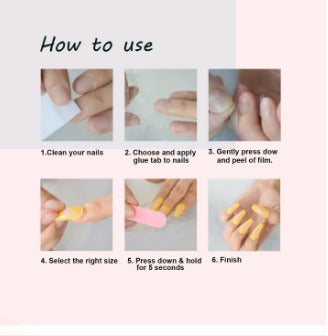 PACK OF 10 Sheets Glue Sheet for Nails | Double Sided Adhesive Nail Tabs & Dots | Clear Self Adhesive Nail Glue Stickers | Transparent Jelly Sticky Tape for Fake, Artificial & False Nails | Easy Press-On Nail Art Application Multipack