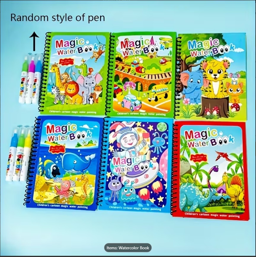 Magic Water Drawing Book Without Outlines