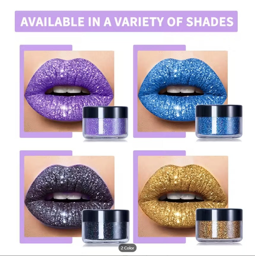 12 Vibrant Metallic Glitter Shades Eyeshadow Palette |