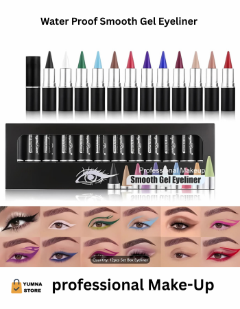 Color Gel Eyeliner Lipsticks– Long-Lasting Waterproof Eyeliner & Lip Liner Set | Black, White, Brown & Multicolor Gel Eyeliner lipsticks