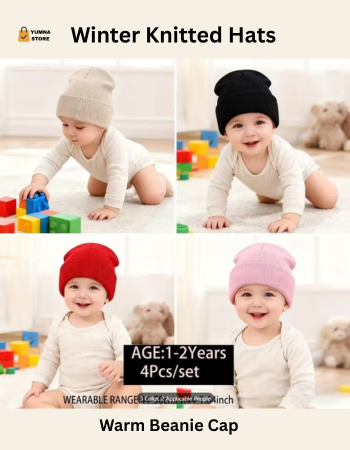Cozy Knitted Beanie for Unisex Teens & Babies – Soft, Warm Winter Hat