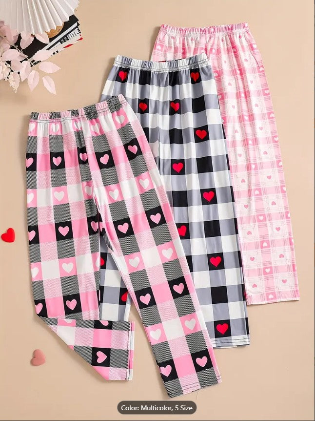 Pack of 4 Kids Casual Winter Pajamas – Multicolor Warm Pajama Pants for Newborn & Baby | Cozy Flame-Retardant Fabric, Elastic Waist & Machine Washable