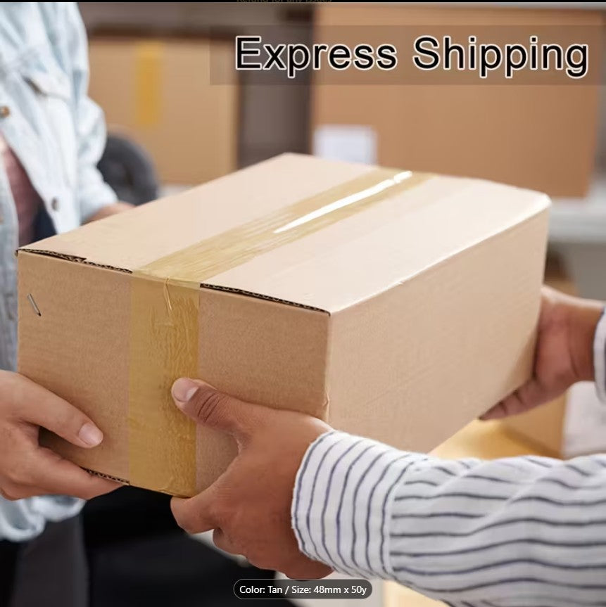 Large Roll Heavy-Duty Kraft Paper Tape – Extra Strong Adhesive, No Residue, Easy Tear Packaging & Shipping Tape