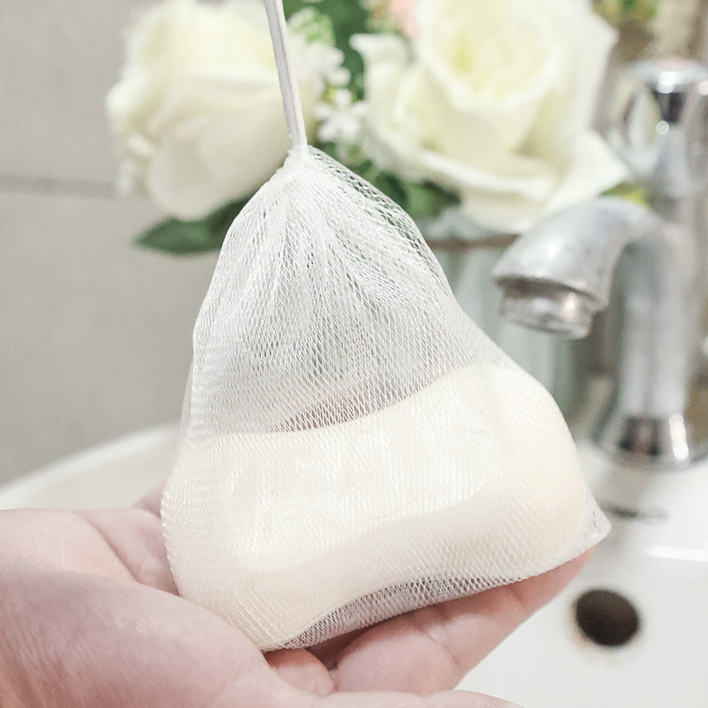 Foaming Soap Mesh Bag – Hangable Shower Soap Pouch for Rich Lather, Gentle Face & Body Cleaning