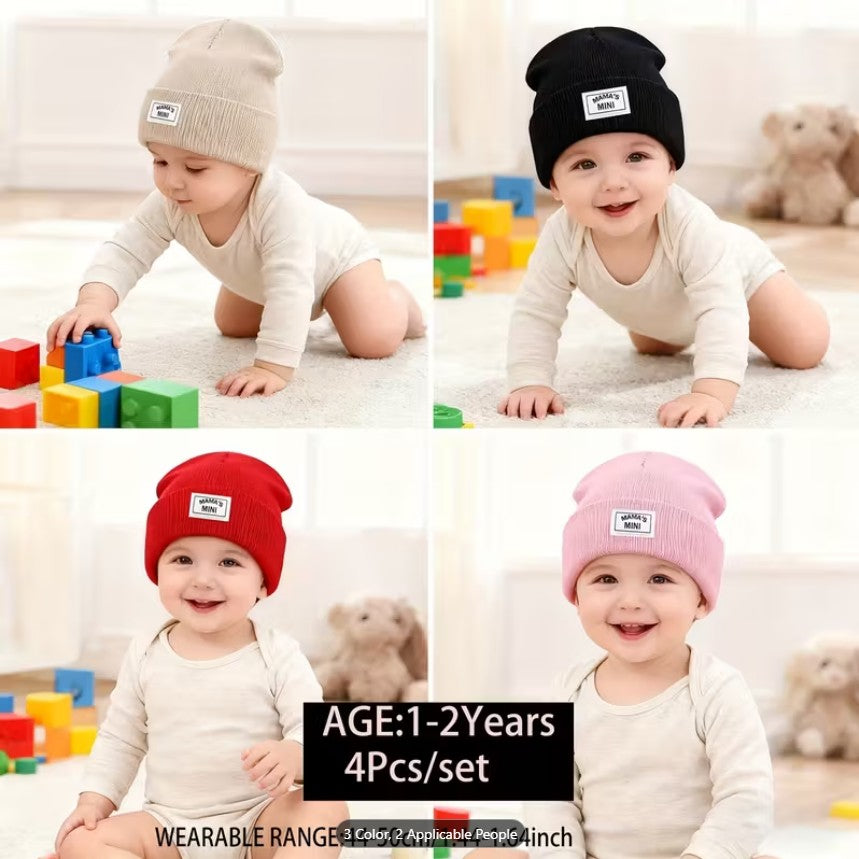 Cozy Knitted Beanie for Unisex Teens & Babies – Soft, Warm Winter Hat