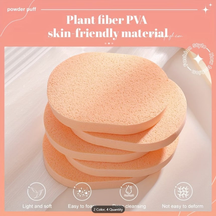 Pack Of 2 Facial Cleansing Sponge Puff – Soft Face Wash Pad | Makeup Remover Sponge for Deep Cleaning, Exfoliation & Skincare